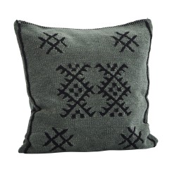 CUSHION COVER RAW BLUE 